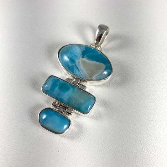 Larimar & Sterling Silver Pendant