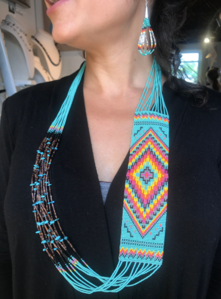 Navajo Sash Necklace w/ Earrings