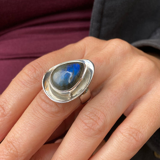 Labradorite & Sterling Silver Ring