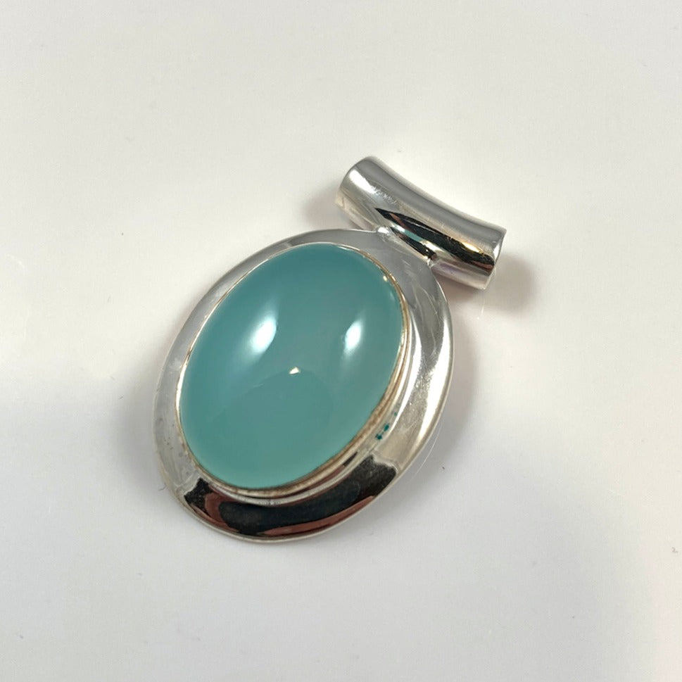 Aqua Chalcedony Pendant