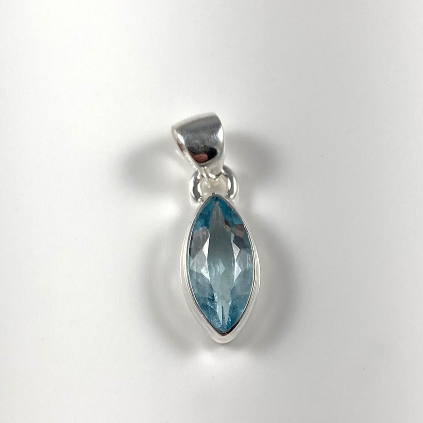 Faceted Aquamarine Pendant