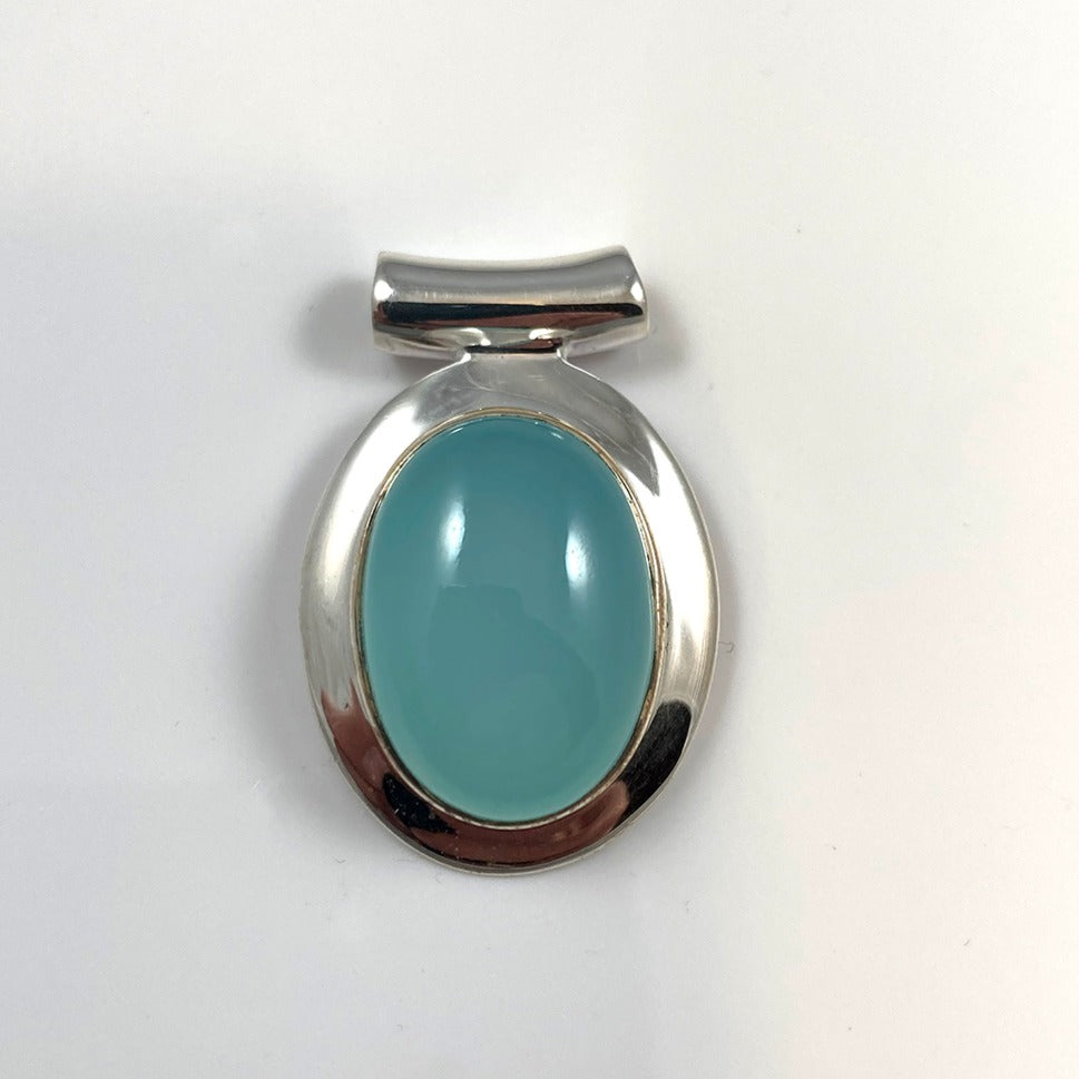 Aqua Chalcedony Pendant